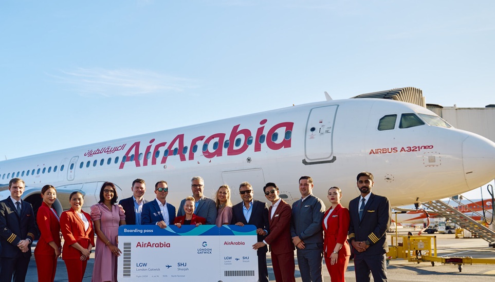 "العربية للطيران" الإماراتية تطلق رحلتين يوميا من الشارقة إلى لندن جاتويك بالمملكة المتحدة